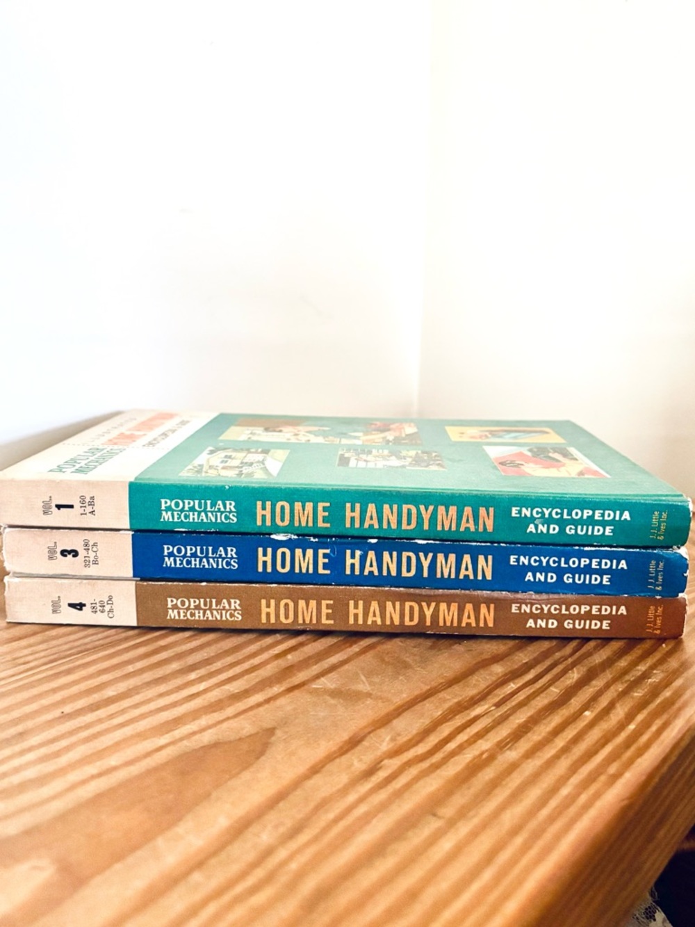 VTG 1962 Popular Mechanics Illustrated Home Handyman Encyclopedia Vol 1, 3 & 4